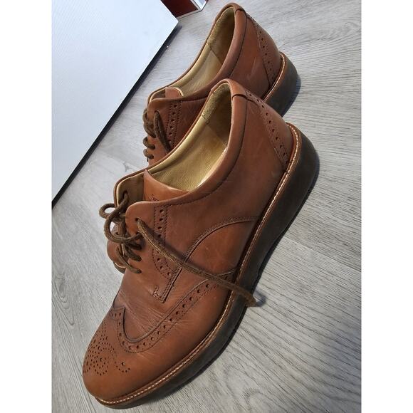Samuel Hubbard Men\'s 10.5 Brogue Dress Shoe Tan Leather 2117 Made In Portugal main image 6